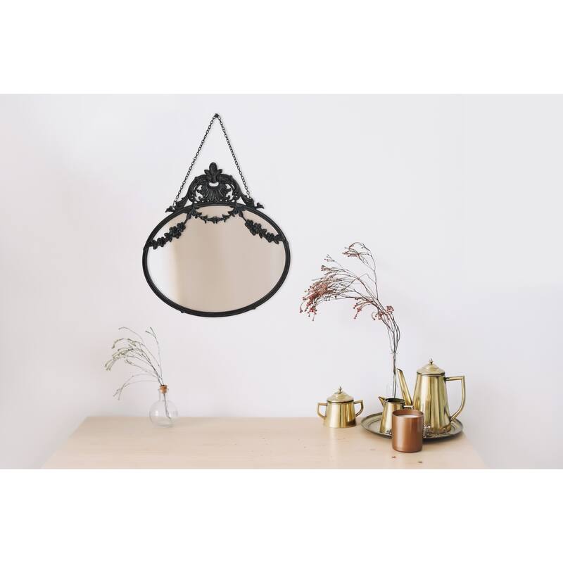Framed Wall Mirror with Decorative Chain