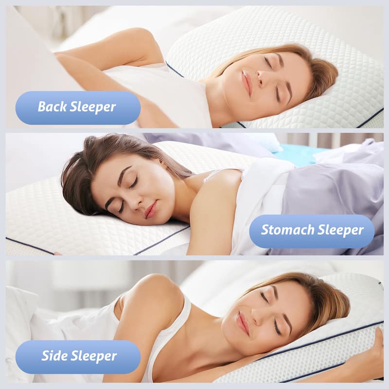 2-Pack Memory Foam Pillow, Cooling & Soft