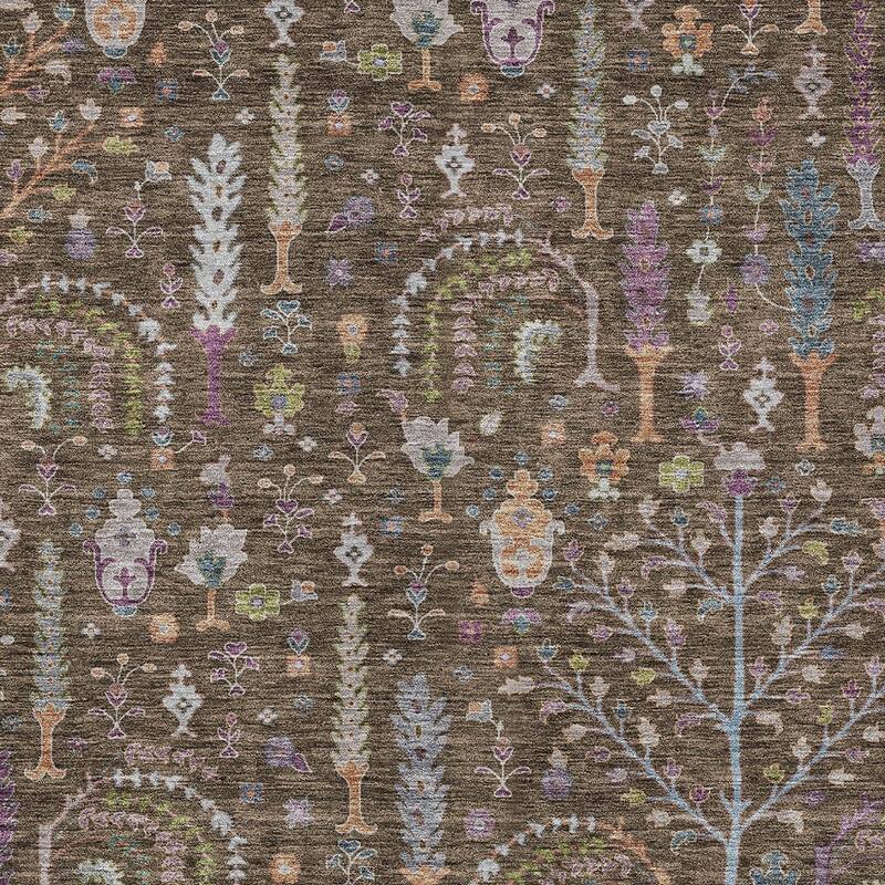 HomeRoots Floral Transitional Rectangle Outdoor Rug