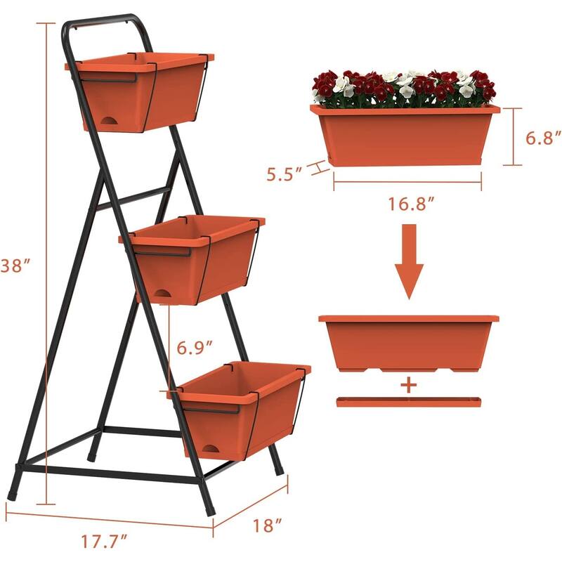 3 Tier Vertical Raised Garden Bed - 3 Tier