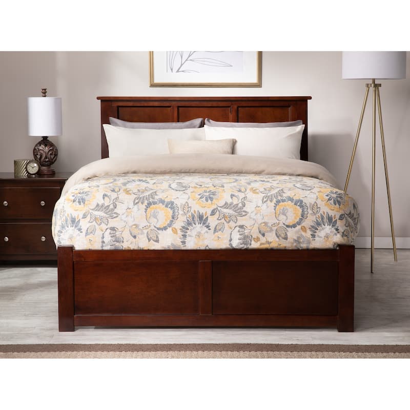 AFI Madison Platform Bed with Footboard & Twin XL Trundle