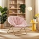 preview thumbnail 4 of 14, Faux Fur Folding Saucer Chair, Comfy Lounge Chairs for Bedroom Living Room Flexible Folding Seating