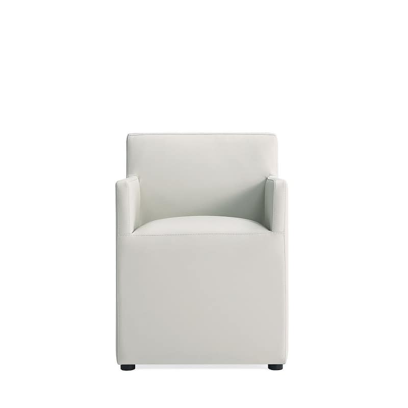 Manhattan Comfort Anna Modern Square Faux Leather Dining Armchair