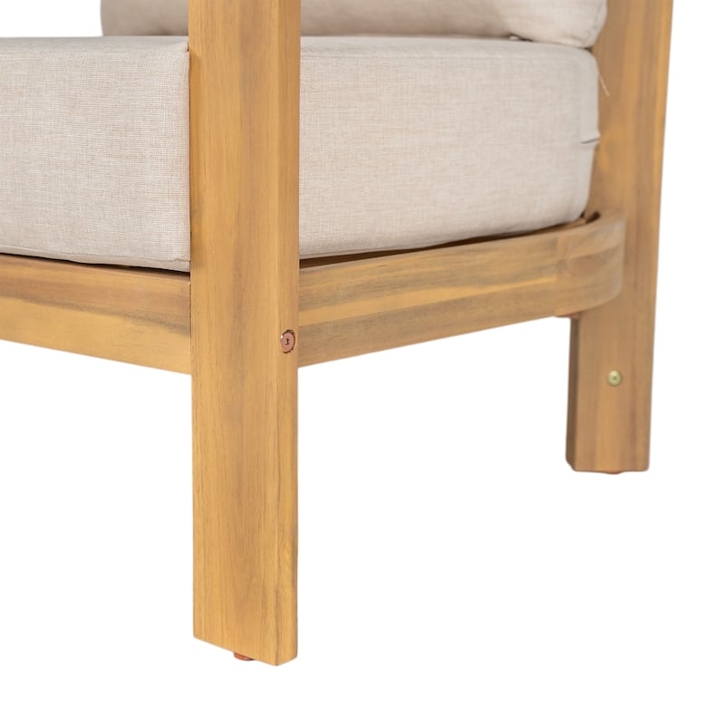 Christopher Knight Home-Zed Patio Acacia Wood Tub Club Chair