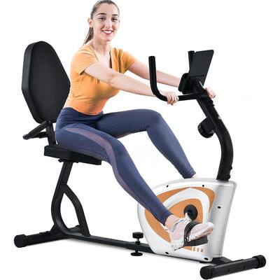 8 Level Adjustable Magnetic Resistance Recumbent Exercise Bicycle