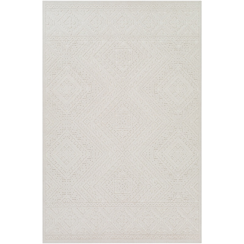 Livabliss Eugenia Cream Geometric Indoor/ Outdoor Area Rug