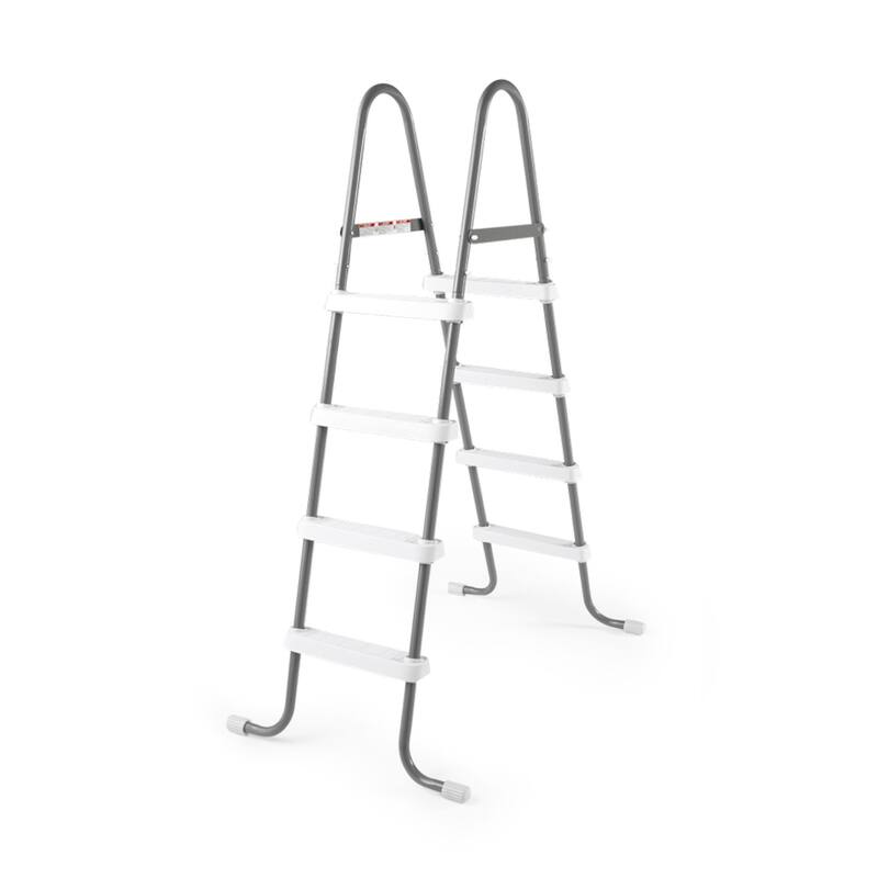 Intex Steel Frame Above Ground Swimming Pool Ladder for 48 Inch High Wall Pools - 17.75
