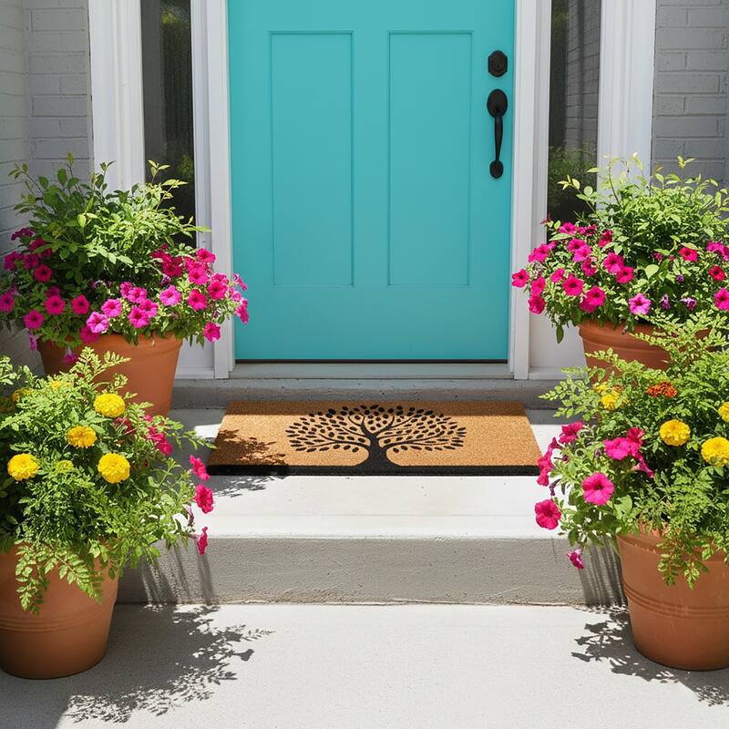 Tree of Life Coir Doormat 30x18 Inches