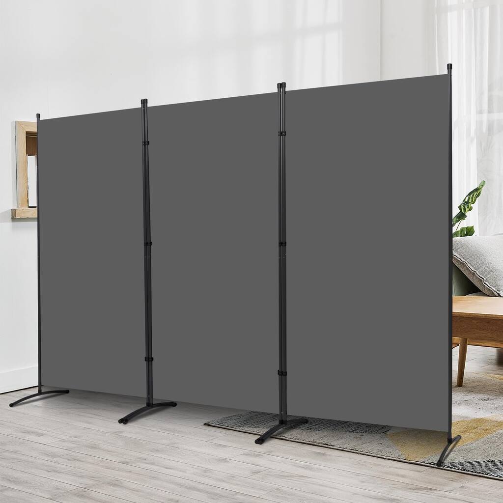 Portable Room Divider Wall Screen 3 Panel, Folding Partition Privacy Screen Walls Dividers for Room Separator - 34"- 3 Panel
