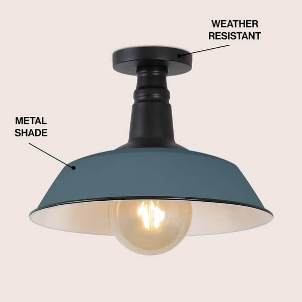 dimension image slide 8 of 14, Cassidy 14" LED Semi-Flush Mount, by JONATHAN Y