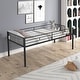 preview thumbnail 3 of 15, Industrial Modern Triple Twin Bunk Bed with Sturdy Metal and Safety Guardrail, Noise Reduced, No Box Spring Needed, Black
