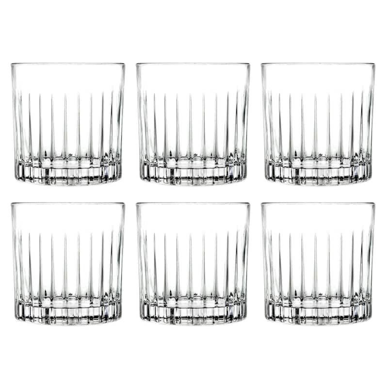 Tumbler Glass - Double Old Fashioned - Set of 6 - Glasses - 12 oz. - Made in Europe By Majestic Gifts Inc.