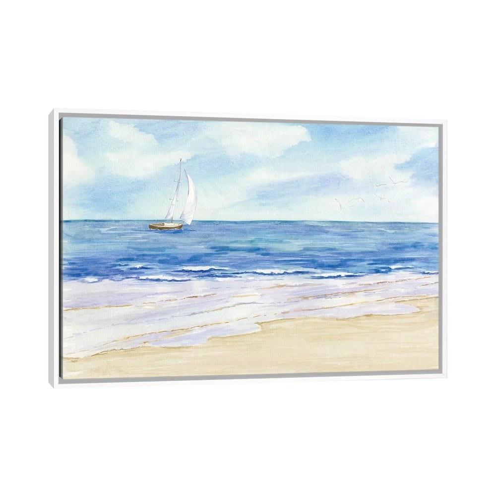 iCanvas "Sailboat & Seagulls I" by Tara Reed Framed