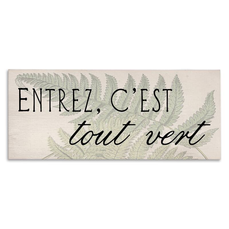 Stupell French It's All Green Canvas Wall Art Design By Lil' Rue - 30 x 13