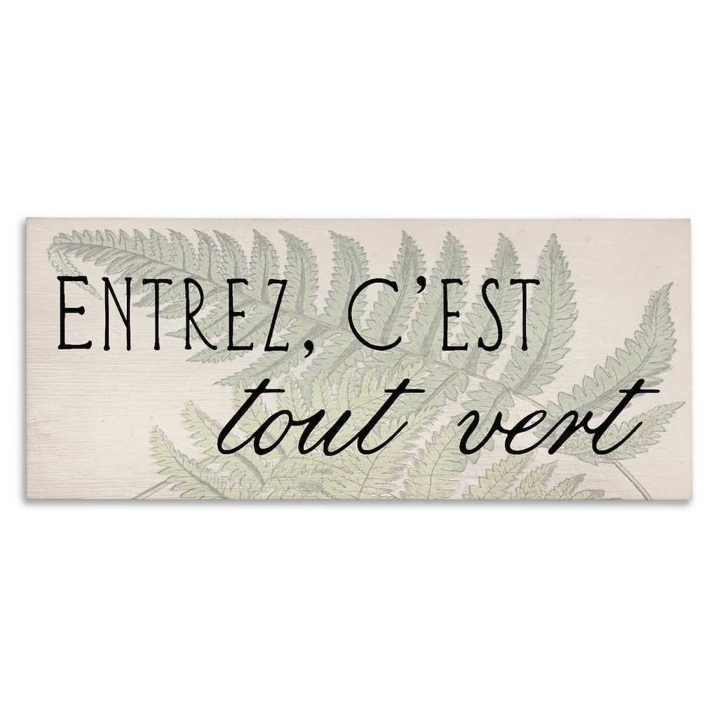 Stupell French It's All Green Canvas Wall Art Design By Lil' Rue