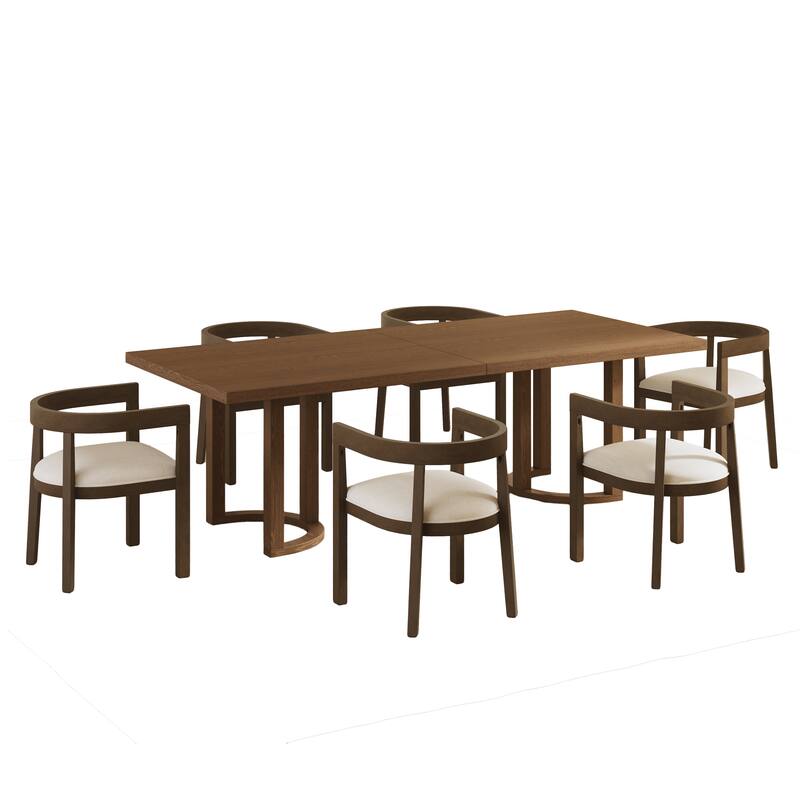 Christopher Knight Home - Pawn Rubberwood 7 Piece Dining Set