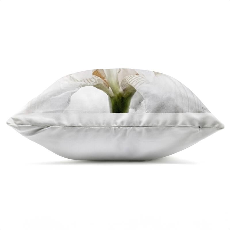 Stupell White Iris Close Up Printed Outdoor Throw Pillow Design by Nan