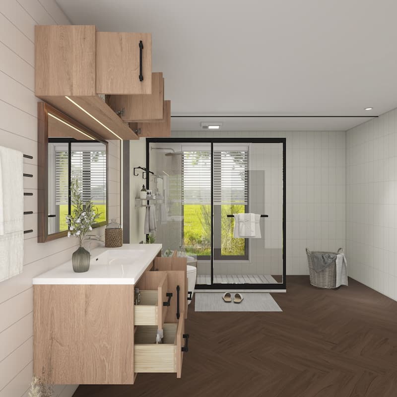 Victoria 48'' Wall-Mounted Vanity Set with Motion Sensor LED light Top Cabinet