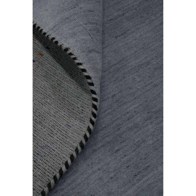 Hand Knotted Oriental 100% Wool Carpet Tribal Tribal Navy Blue & Blues Gabbeh Area Rug - 9' 11'' X 8' 3''