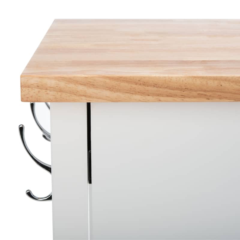 SAFAVIEH Risa 2-Drawer 2-Shelf Kitchen Cart - 47.2" W x 18.9" L x 35.4" H - 47Wx19Dx35H