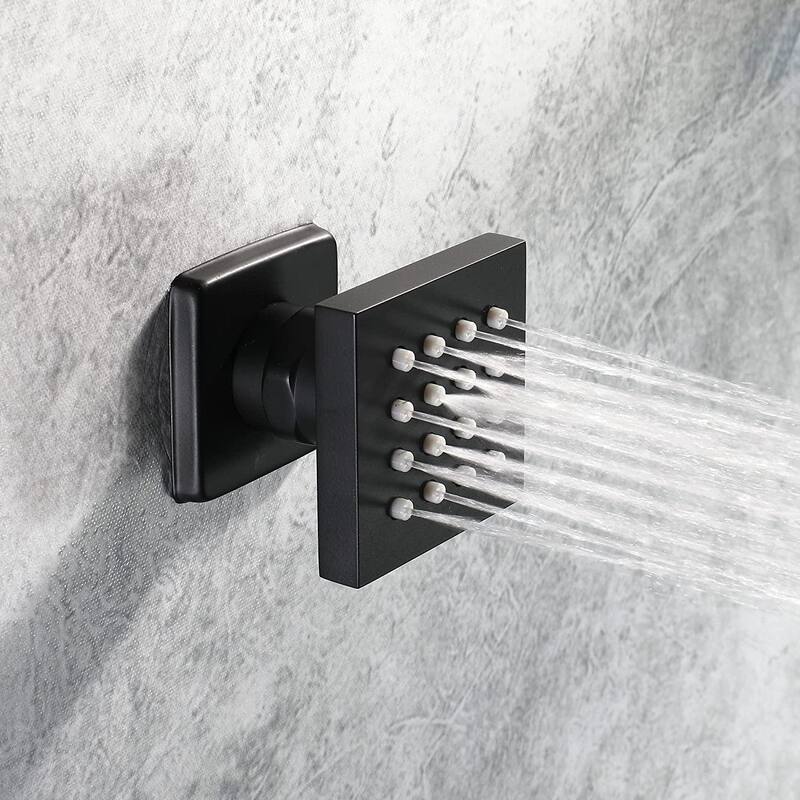 22 inch rainfall waterfall 4 way thermostatic shower system - 7'6" x 10'9"