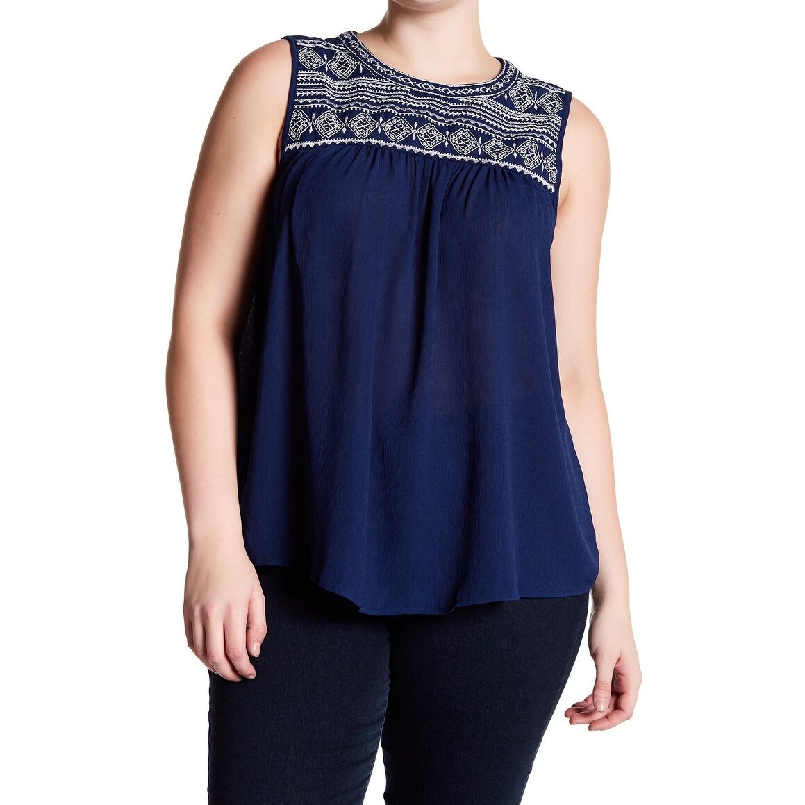 Shop Blu Pepper Blue Women S Size 1x Plus Tribal Embroidered