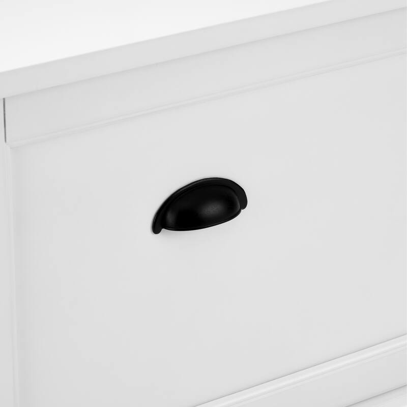 Elegant 4 in 1 Coastal Hall Tree with Bench and Shelves - Wood Legs