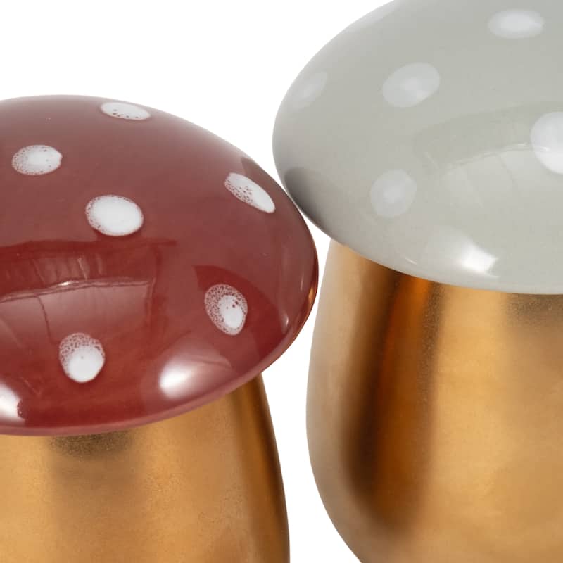 Sagebrook Home 6 Oz 5" Mushroom Cndle, Set of 2 - 4" x 4" x 5"