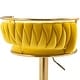 preview thumbnail 36 of 155, Velvet Upholstered Adjustable Bar Stool Swivel Counter Chair Set of 2