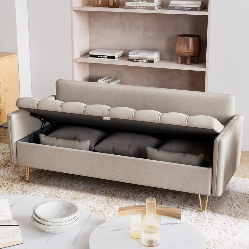 3-Seater Faux Leather Sofa