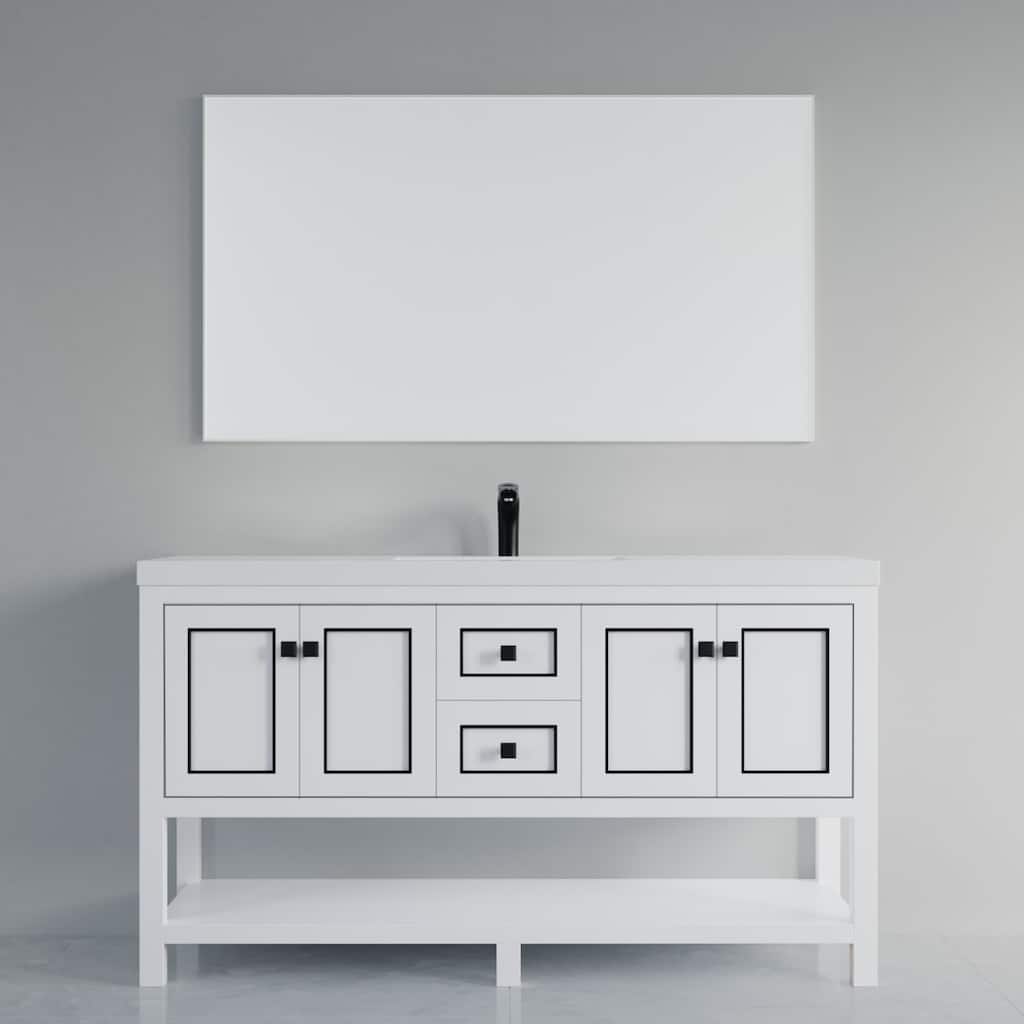 Davis 60" Single Bathroom Vanity Set