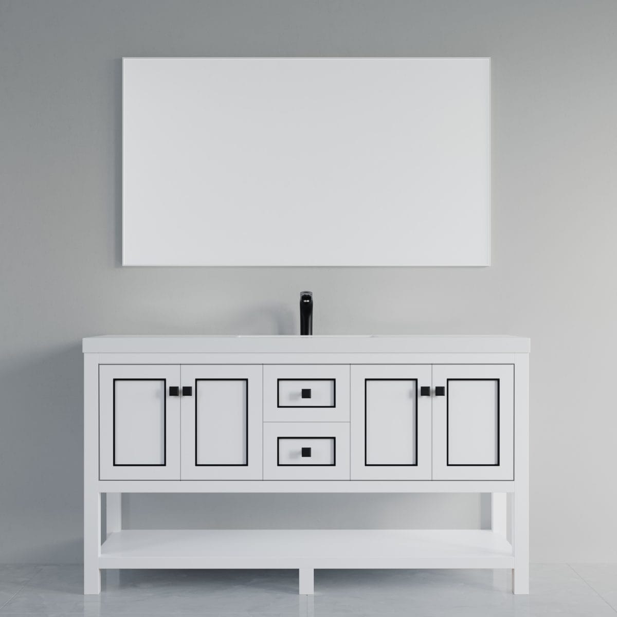 Davis 60" Single Bathroom Vanity Set