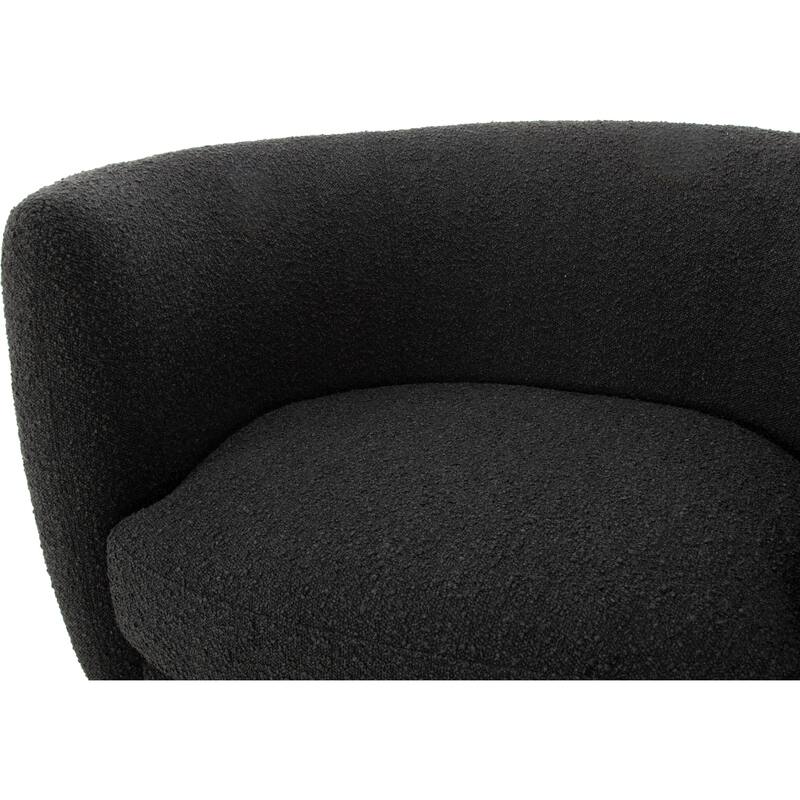 Aurelle Home Kindra Modern Fuzzy Upholstered Accent Chair