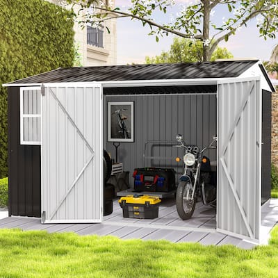 8 ft W x10/12ft D Large Tool Storage Shed with Window