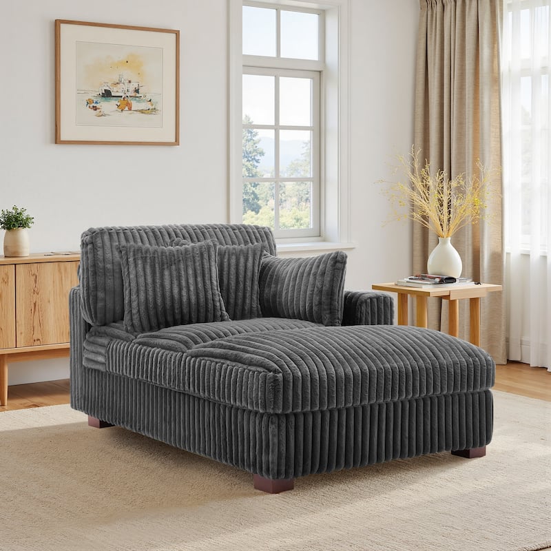 Modern Indoor Chaise Lounge Couch with Pillows