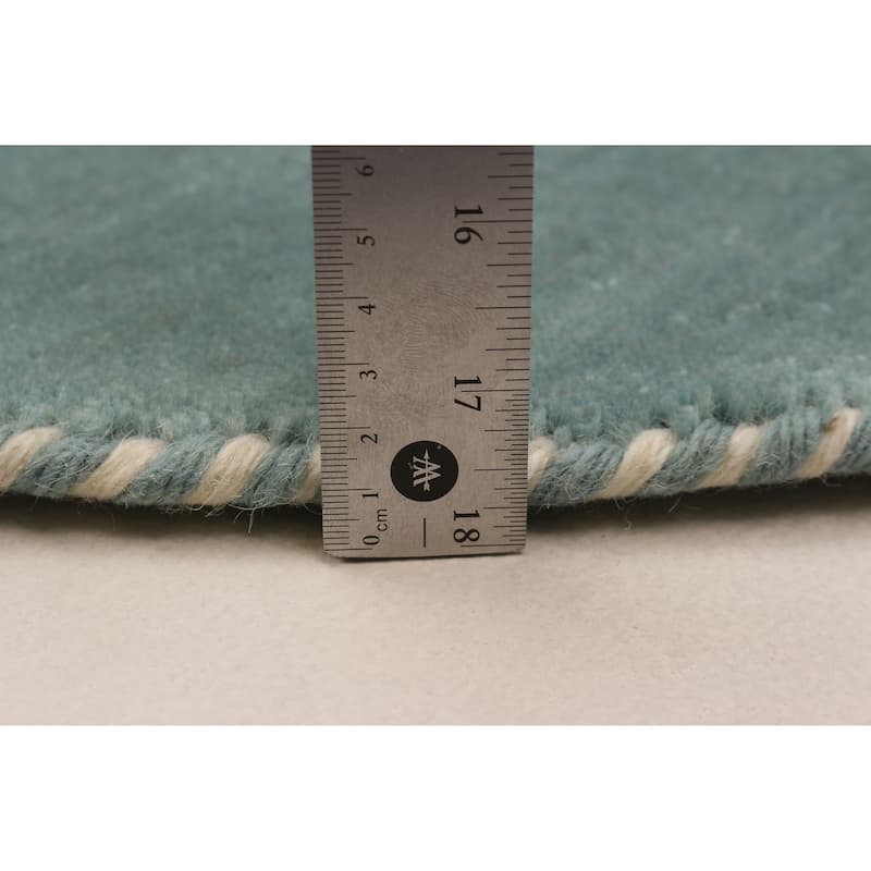 Kashkuli Gabbeh Blue Rug 4'10" x 4'10" - 4'10 x 4'10