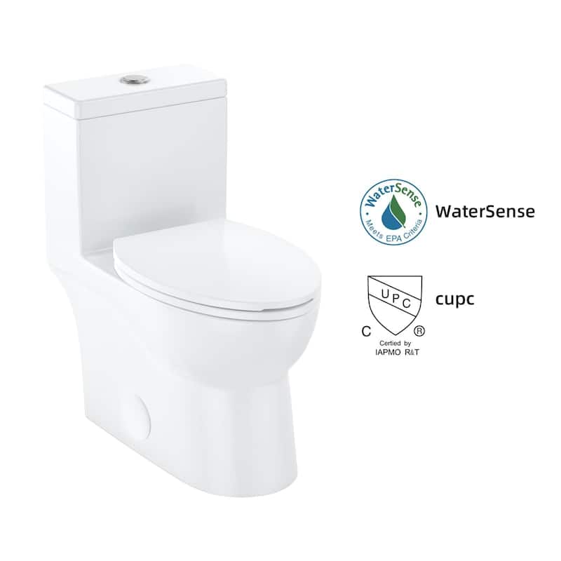 Dual Flush Elongated Toilet with Soft Close Seat - One toilet 2137