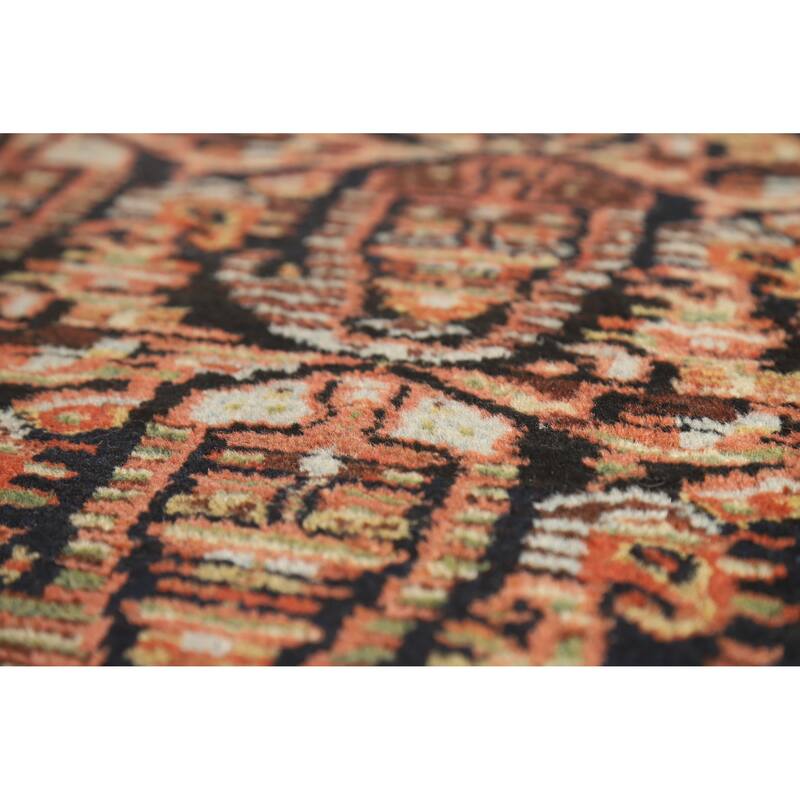 Hand Knotted Oriental 100% Wool Carpet Traditional Geometric Oranges & Rust Senneh Runner Rug - 15' 11'' X 5' 2''