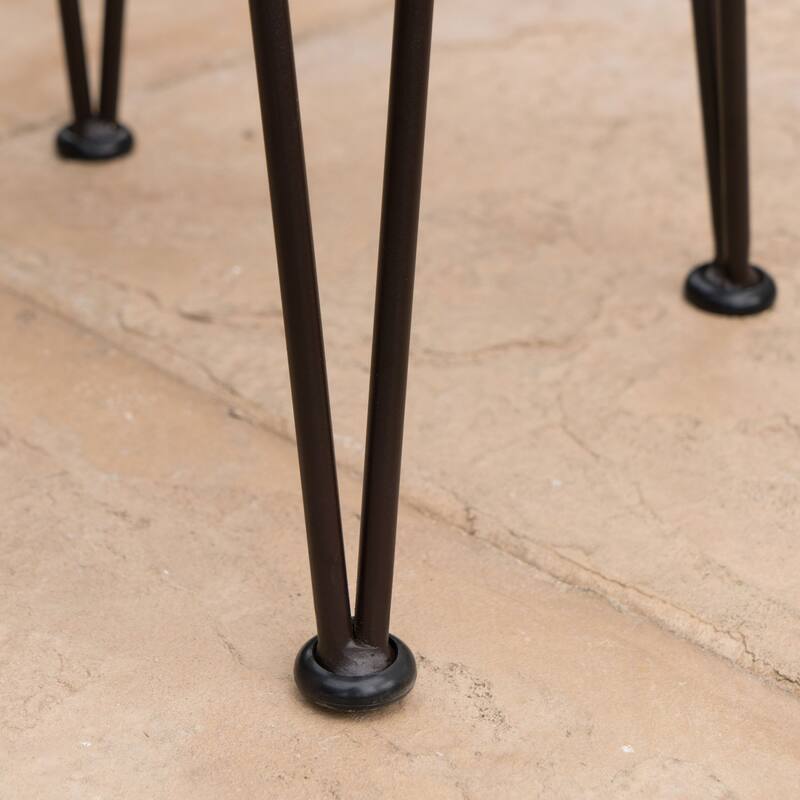 Oaks Aura 30-inch Modern Wood and Metal Patio Stool, Industrial Farmhouse Style Barstools, Set of 2