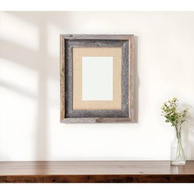 15"x18" Rustic Burlap Picture Frame with Plexiglass