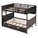 preview thumbnail 7 of 6, Full-Over-Full Bunk Bed with Twin Trundle and Integrated Bookshelf