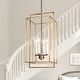 preview thumbnail 5 of 13, Dilley Modern Gold 4-Light Lantern Chandelier Island Pendant Lights for Kitchen Island
