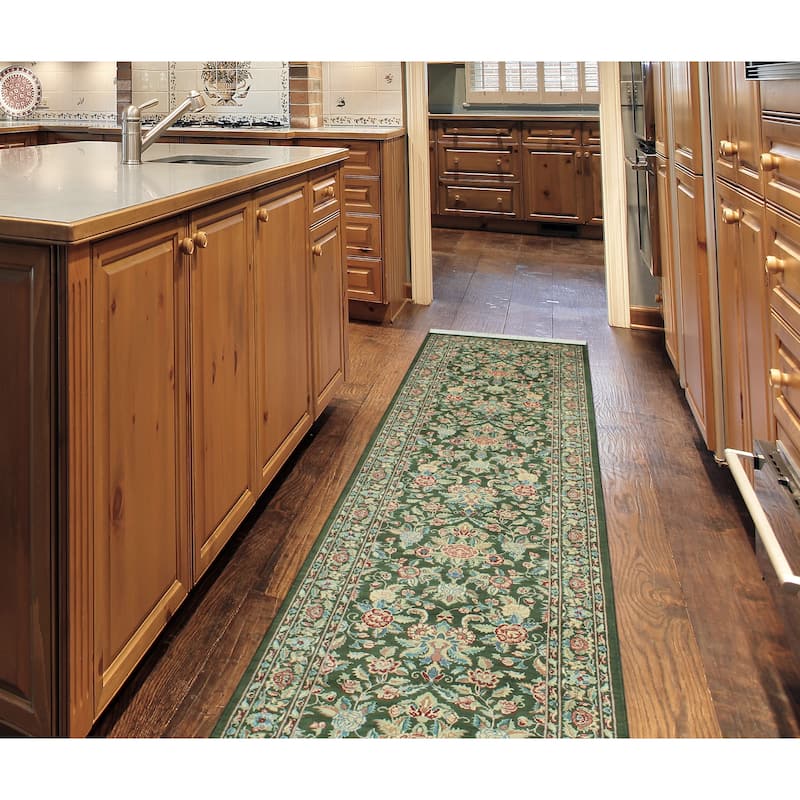 Pak-Persian Hrychlea Green/Beige Runner - 2'5" x 9'9"