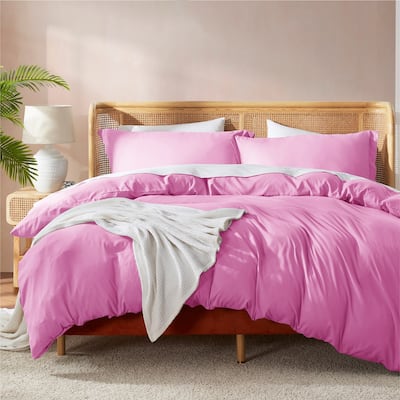 Nestl Ultra Soft Double Brushed Microfiber Duvet Cover Set with Button Closure