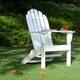 Cambridge Casual Alston Adirondack Chair with Tray Table - White