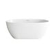 preview thumbnail 101 of 173, Adler Soaking Bathtub in Glossy White Glossy White with Brushed Nickel Trim - 59"