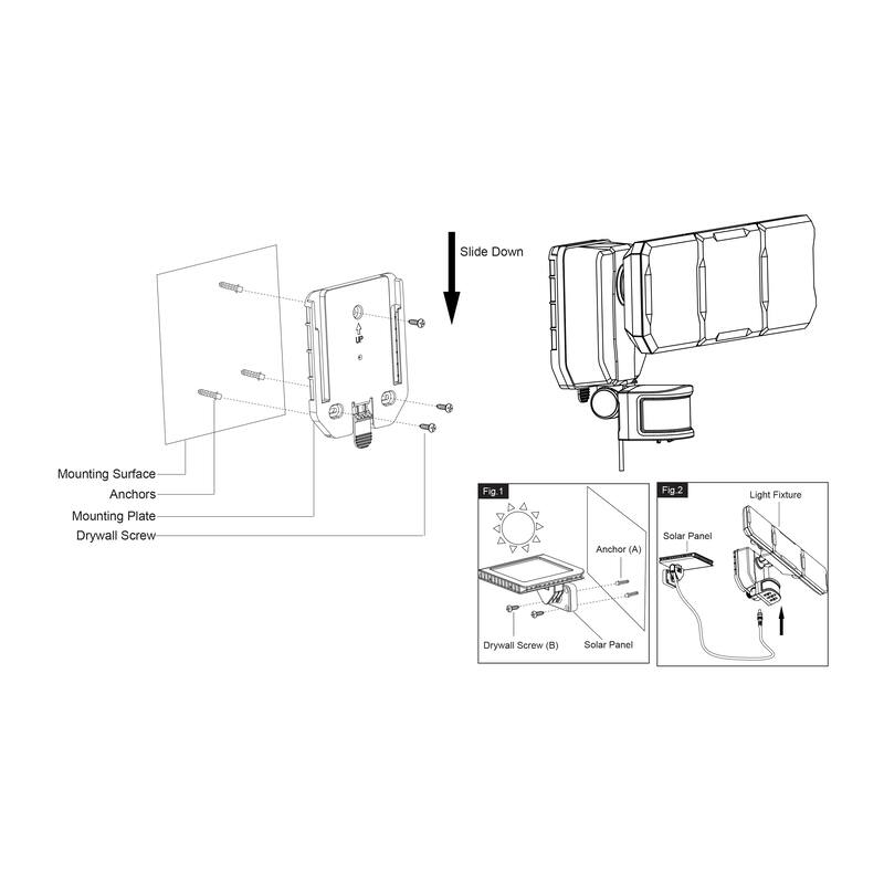 Solar Powered Outdoor Security LED Flood Light White, Motion Sensor, Dusk to Dawn, Battery Backup