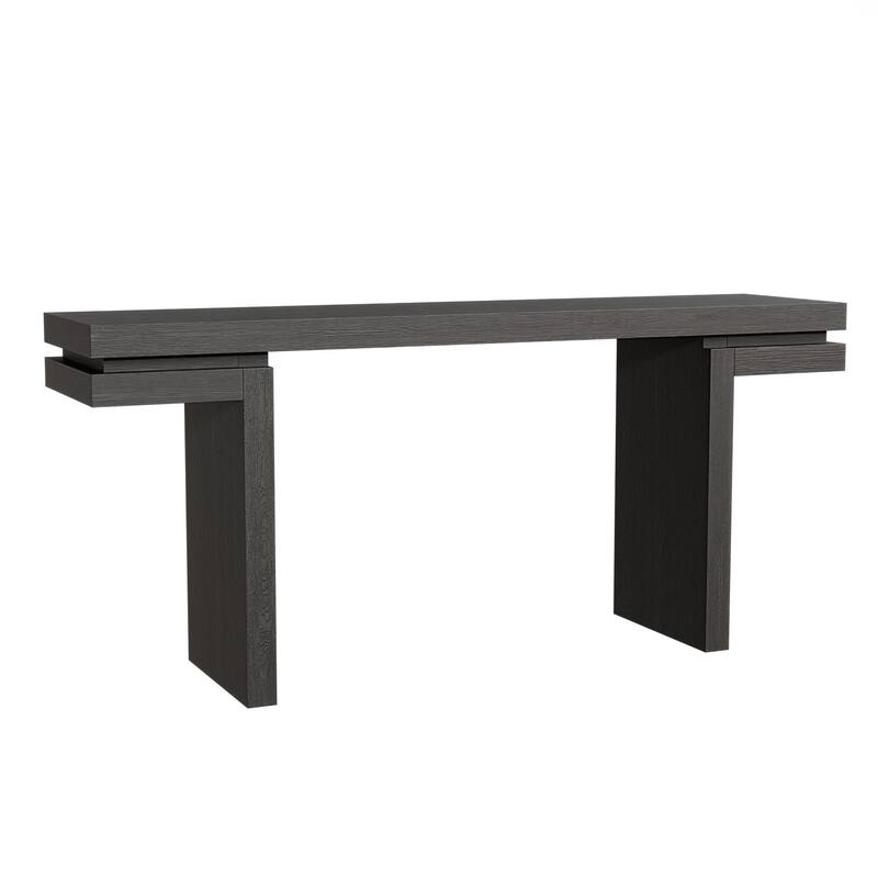 Wood Veneered Console Table, Minimalist Sofa Table Behind Couch for Entryway, Hallway, Living Room, Home Office