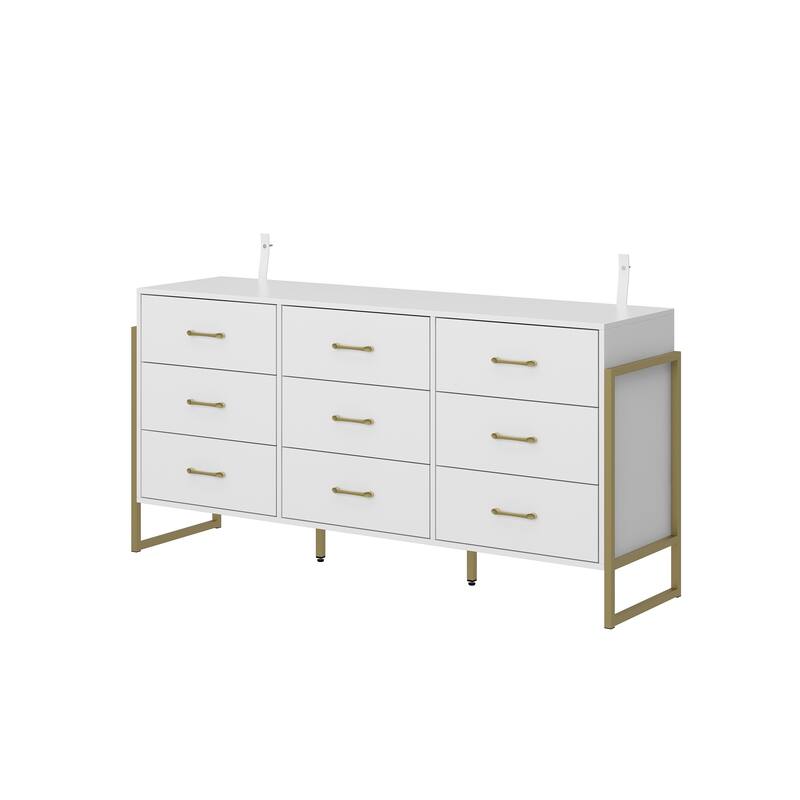 Large 61.4" Dresser - Abundant Storage, Timeless Design Drawers