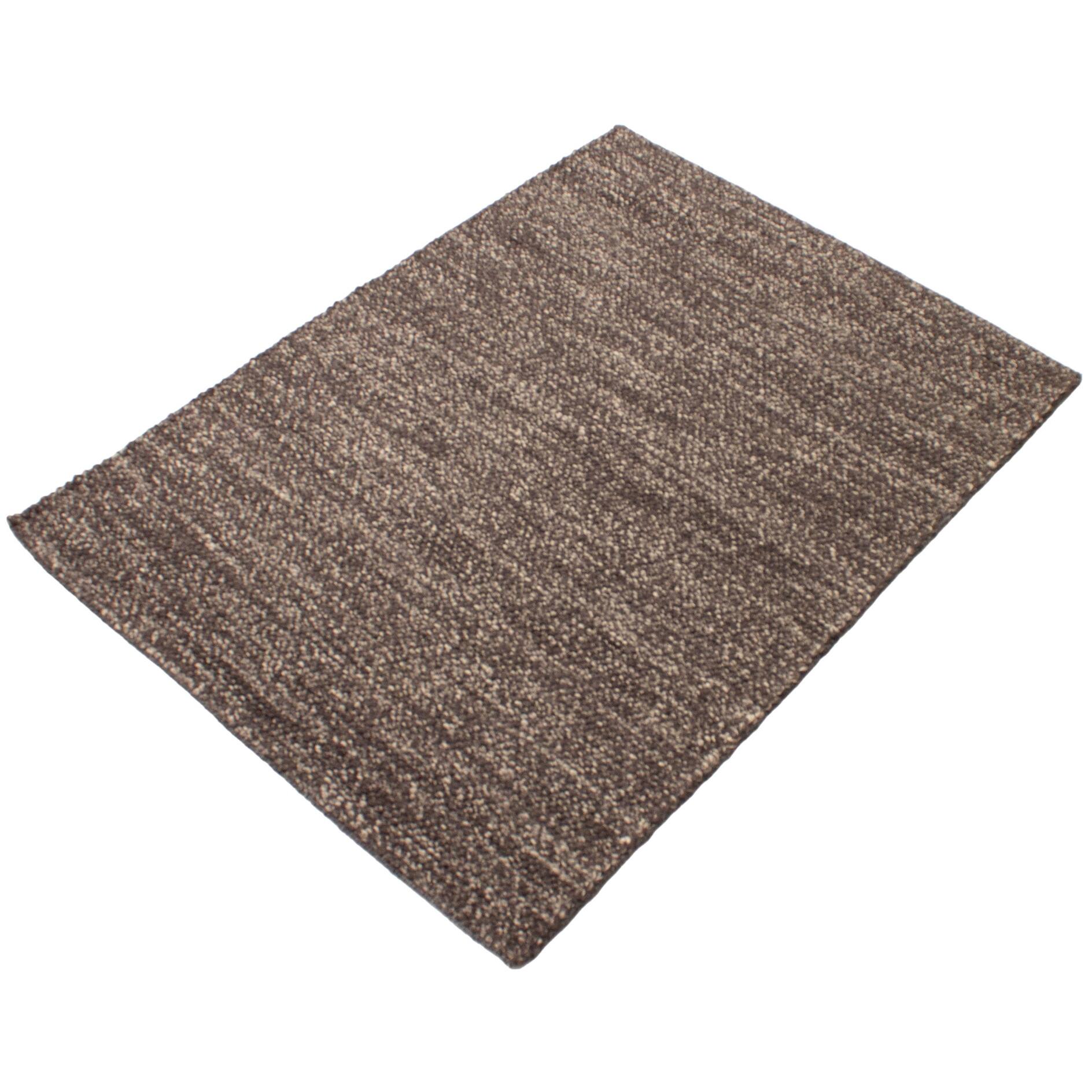 ECARPETGALLERY Braid weave Sienna Dark Grey Wool Rug 5'5 x 7'4 Bed